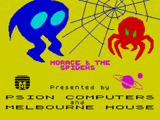 Horace & the Spiders title screen for ZX Spectrum